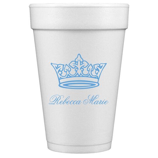 Delicate Princess Crown Styrofoam Cups